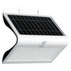 Exteriérové solárne nástenné LED svietidlo Butterfly, 1x LED 6,8w, biela, pohybový senzor