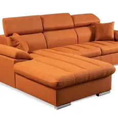 Rohová sedacia súprava RIMINI, Ľavá, oranžová (megan 357)