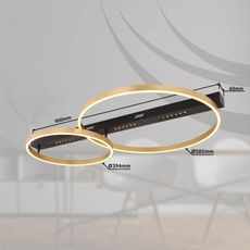 GLOBO LED stropné svietidlo LUFFY 54 W, 5706 lm, 3000 K, 930 x 585 x 102 mm