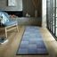 Tmavomodrý ručne tkaný vlnený behúň 60x230 cm Checkerboard – Flair Rugs