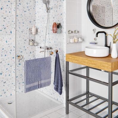 Samodržiaca oceľová nádobka na mydlo v striebornej farbe Bestlock Bath – Compactor