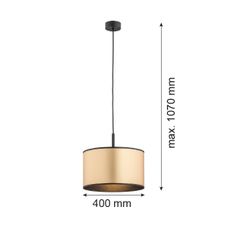 Argon 4291 - Luster na lanku KARIN 1xE27/15W/230V mosadz/čierna