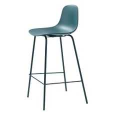 Plastová barová stolička v petrolejovej farbe (výška sedadla 67,5 cm) Whitby – Unique Furniture