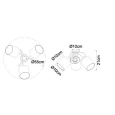 Globo 15431-3D - Prisadený luster BEMMO 3xE14/25W/230V