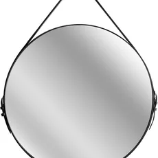 Tutumi Kulaté zrcadlo LOFT se závěsným páskem 60 cm černé