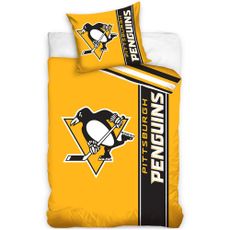 Mikroplyšové posteľné obliečky NHL Pittsburgh Penguins - 70 x 90 cm + 140 x 200 cm