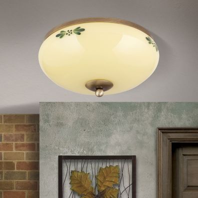 Orion DL 7-673 - Stropné svietidlo LANDHAUS 2xE27/60W/230V pr. 28 cm bronz/béžová