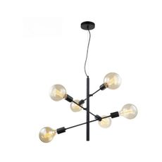 ITALUX MDM3582/6 BK - Luster na lanku MADALYN 6xE27/40W/230V