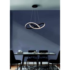 Azzardo AZ5096 - LED Stmievateľný luster na lanku INFINITY LED/80W/230V čierna + DO