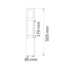 Wofi 12228 - LED Vonkajšia lampa SIERRA LED/10W/230V IP54 50,5 cm