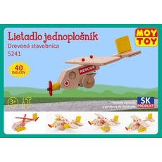 Drevená stavebnica Lietadlo jednoplošník Moy Toy