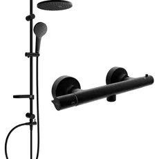 Sprchový set MEXEN ERIK - termostatická baterie Slim černý