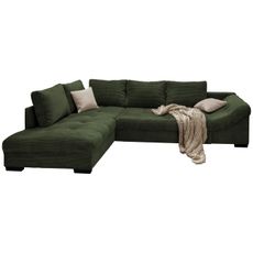 MID.YOU ROHOVÁ SEDACIA SÚPRAVA, textil, tmavozelená