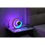 Immax 08985L-LED RGBW Stmievateľná stolná lampa s budíkom LED/20W/5V USB strieborná