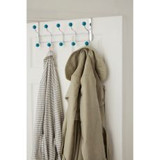 Kovový vešiak na dvere v mentolovo-striebornej farbe 41 cm – Premier Housewares