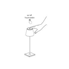 FARO 70776 - LED Vonkajšia dotyková stolná lampa TOC LED/2,2W/230V IP54