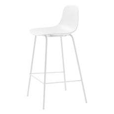 Biela plastová barová stolička (výška sedadla 67,5 cm) Whitby – Unique Furniture