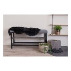 Čierna syntetická kožušina 50x85 cm – House Nordic