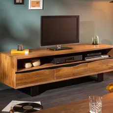 TV komoda Mammut 160 cm – masívne akáciové drevo, medový odtieň