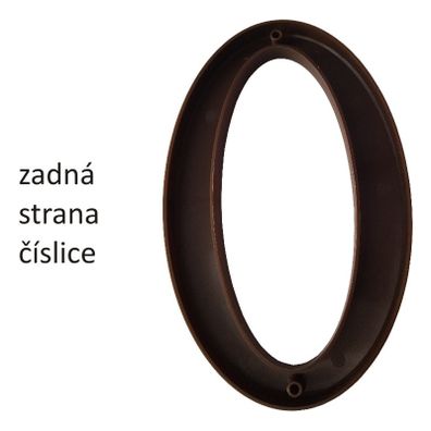 domove číslo 175mm hnedé "6" Hnedá