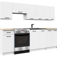 Ak furniture Kuchynská linka Olivia 2,4 m biela