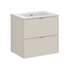 Comad Závěsná skříňka Bella Cashmere Fly se zápustným umyvadlem 60 cm kašmírová