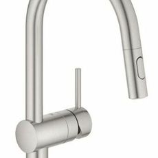 Drezová batéria Grohe Minta s vyťahovacou sprškou supersteel 32321DC2