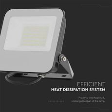 LED Reflektor SAMSUNG CHIP LED/50W/230V 4000K IP65 čierna