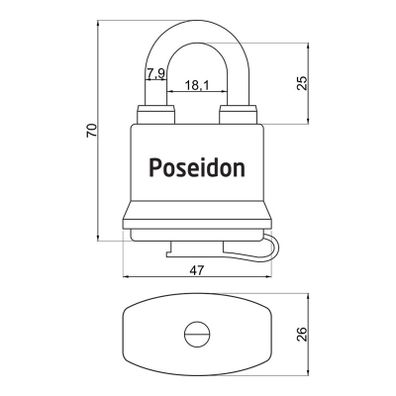 RV.Poseidon.40 visiaci zámok
