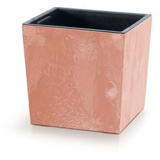 Prosperplast Květináč NURBI CUBE BETON EFFECT cihlově červený, varianta 24 cm