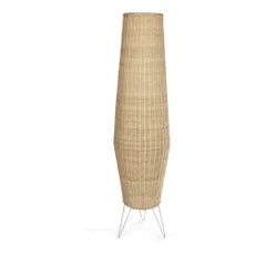 V prírodnej farbe ratanová stojacia lampa s ratanovým tienidlom (výška 120 cm) Kamaria – Kave Home