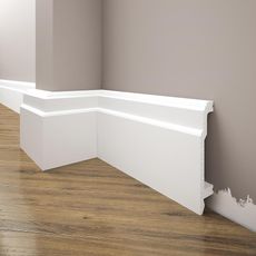 Podlahová lišta  Elegance LPC-26-T101 biela satin