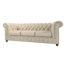 Krémová zamatová pohovka 230 cm Cambridge - Ropez