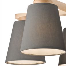 Prisadený luster ELLIE 5xE27/60W/230V šedá