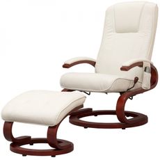Židle k PC GT Relax Racer s podnožkou, bílo-černá