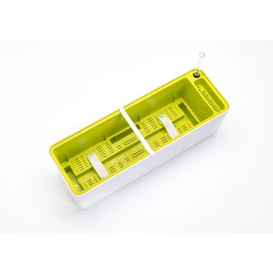 Plastia Samozavlažovací truhlík Berberis 60, biela + zelená, 60 cm