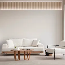 Minimalistická trojmiestna pohovka Eti 220 x 98 cm, biela