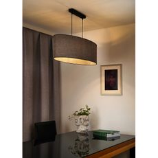 Duolla - Luster na lanku OVAL 2xE27/15W/230V hnedá