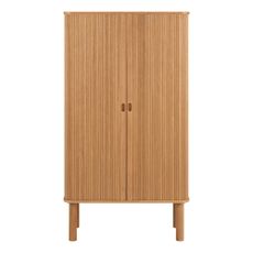 Skrinka v dekore duba s posuvnými dverami v prírodnej farbe 80x145 cm Langley – Actona