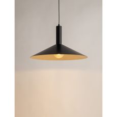 Luster na lanku CAPRI 1xE27/15W/230V pr. 50 cm čierna/zlatá