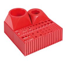 Plastový box pre upínač nástroja CAPTO C4, modul 5x5, 1 dutina, červená