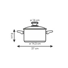 Kastról PRESTO s pokrievkou ø 16 cm,1,5 l