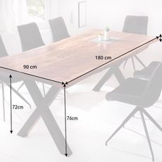 Jedálenský stôl ATLAS Dekorhome 180x90x76 cm