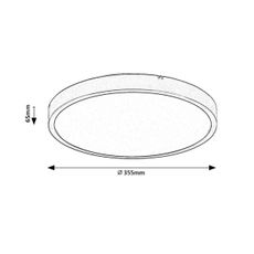 Rabalux 71427 - LED Kúpeľňové stropné svietidlo ALENZO LED/24W/230V IP44 biela
