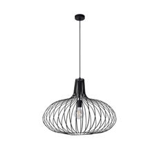 Lucide 78374/65/30 - Závesné svietidlo MANUELA 1xE27/60W/230V čierna 65 cm