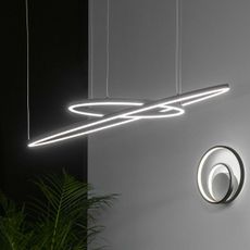 Ideal Lux - LED Luster na lanku ORACLE LED/89W/230V 3000K pr. 150 cm čierna