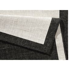 Hanse Home , Kusový koberec Twin-Wendeteppiche 103105 creme schwarz – na von aj na doma, 80x350, čiernobiela, chodba / predsieň