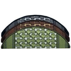 Vopi Nášľapy na schody Grenoble hnedý polkruh, samolepiaci - 28x65 polkruh (rozmer vrátane ohybu)