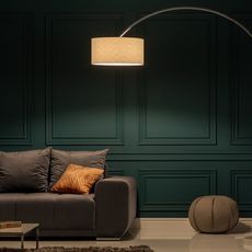 Stojacia lampa Big Bow 170-180cm ľanová biela