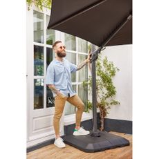 Tmavosivý slnečník ø 300 cm Shadowflex – Hartman